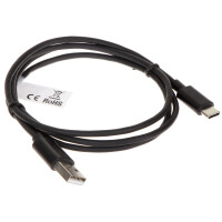 Przewód USB-W-C/USB-W-1M/B czarny 1m