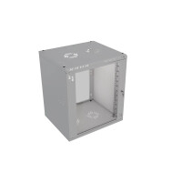 Szafa RACK 19" 12U 450mm wisząca szkło szara
