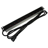 Listwa zasilająca rack 19'' 9 gniazd 3m wtyk IEC