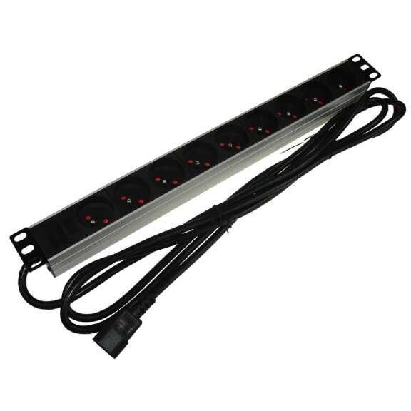 Listwa zasilająca rack 19'' 9 gniazd 3m wtyk IEC