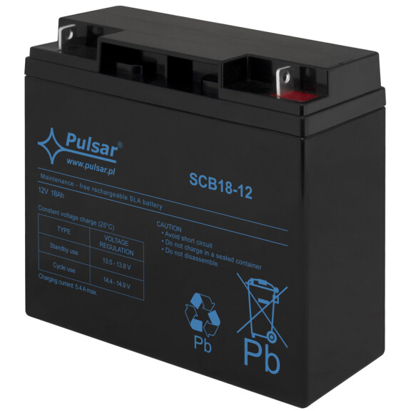 Akumulator 18Ah/12V AGM Pulsar SCB18-12