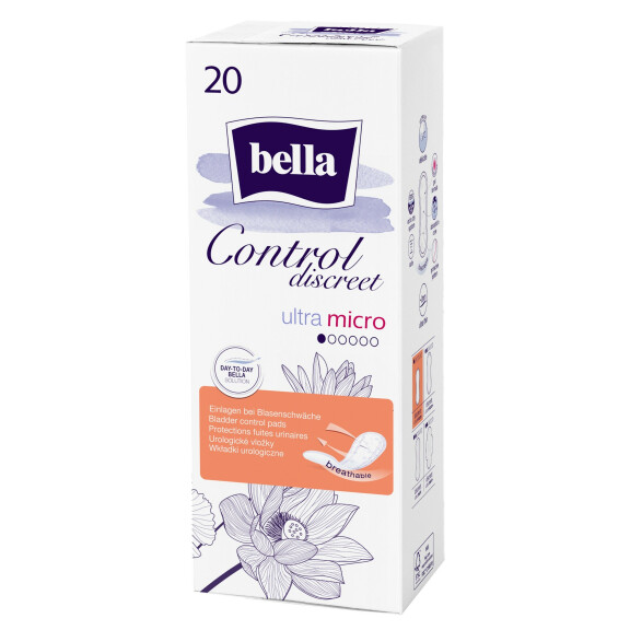 Wkładki urologiczne Bella Control Discreet Ultra Micro 7x17cm 20 szt.