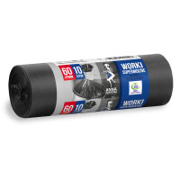 Supermocne worki na śmieci Anna Zaradna 10 szt. 60 l Czarny