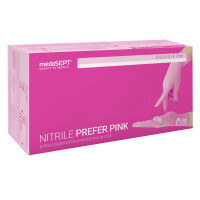 Rękawiczki jednorazowe nitrylowe Nitrile Pink PF medaSEPT 100 szt. S 100 szt. Różowy