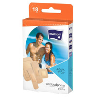 Wodoodporne plastry z opatrunkiem Aqua Stop Matopat 18 szt. MIX 18 szt.