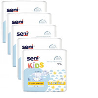5x Pieluchomajtki dla dzieci Seni Kids Junior Extra15-30 kg 30 szt. (30 szt., 15-30kg)