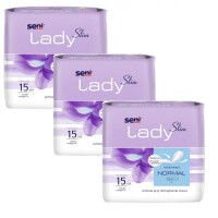 3x Wkładki urologiczne dla kobiet Seni Lady Slim Normal 15 szt. (10.5x28cm, 15 szt.)