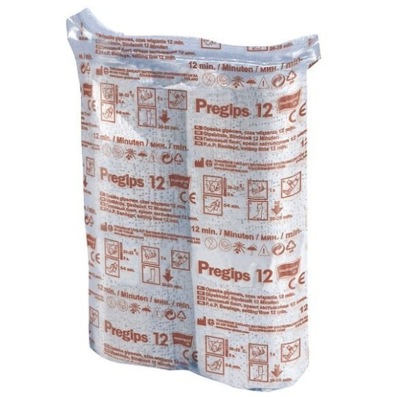 Opaska gipsowa wolnowiążąca Pregips 12 Matopat 6cm x 3m 2 szt.