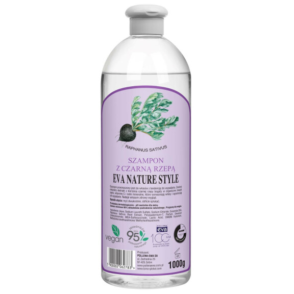 Szampon z czarną rzepą do włosów wypadających Eva Nature Style 1 l