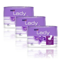 3x Wkładki urologiczne Seni Lady Plus 15 szt. (15 szt., 20.5x42cm)