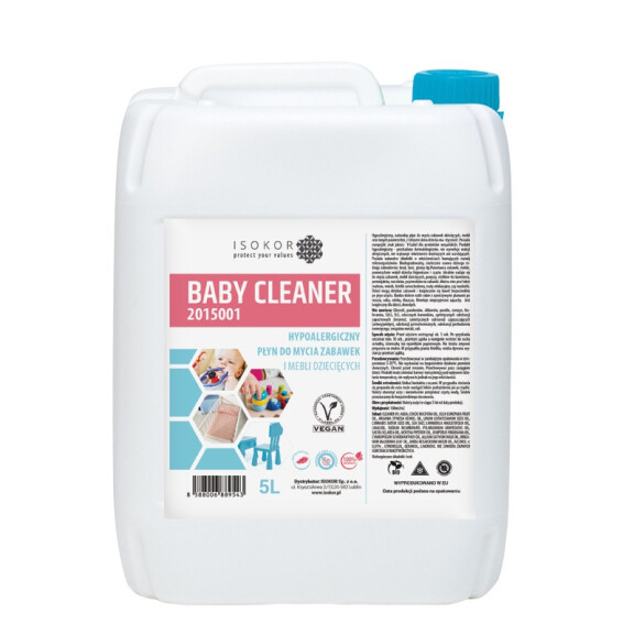 Hypoalergiczny płyn do mycia zabawek i mebli dziecięcych Baby Cleaner Isokor 5 l