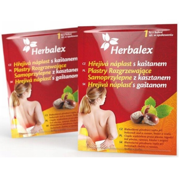 Plaster rozgrzewający samoprzylepny z kasztanem Herbalex Herbamedicus 1 szt.