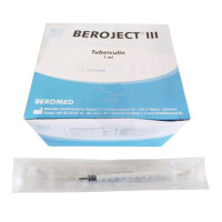 Strzykawka tuberkulinowa z igłą Beroject III Beromed 100 szt. 100 szt. 1 ml 26G 0.45x13mm