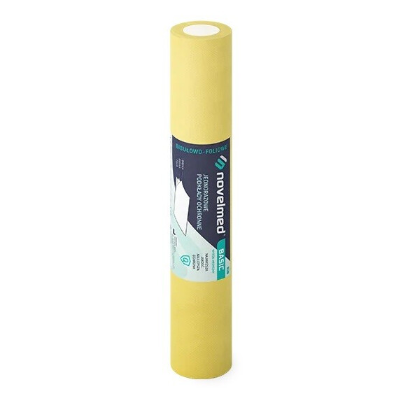 Podkłady bibułowo-foliowe na rolce Novelmed BASIC 60x50 cm SEMA Żółty