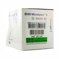 Igły iniekcyjne jednorazowego użytku BD Microlance 100 szt. 100 szt. 0.8x25mm 21G