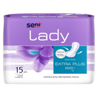 20x Wkładki urologiczne dla kobiet Seni Lady Extra Plus 15 szt. (15 szt., 15x33cm)