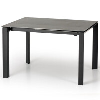 Ceramiczny Stół Rozkładany do Jadalni Salonu Loft 120-180x85 HORIZON Ciemny Beton Czarny Halmar