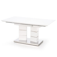 Nowoczesny Biały Stół Rozkładany do Jadalni Salonu Glamour 160-200x90 LORD Biały Połysk Halmar