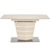Stół Rozkładany do Jadalni Salonu 140-180x80 SORENTO Beżowy Matowy Kolumnowy Halmar
