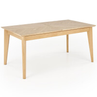 Duży Stół Rozkładany Drewniany do Jadalni Salonu 160-240/90 cm Prostokątny EDMONDO Dąb Naturalny Halmar