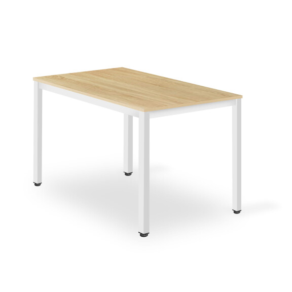 Stół TESSA 120cm x 60cm - dąb / białe nogi