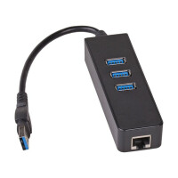 AK-AD-32 AKYGA, USB Adapter für Fast Ethernet mit USB Hub