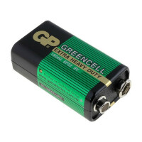 GP1604GLF-2UE1 GP, Batterie: Zink-Kohle (BAT-6F22/G)