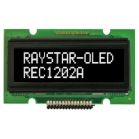 REC001202AWPP5N00100 RAYSTAR OPTRONICS, Display: OLED (REC001202AWPP5N01)