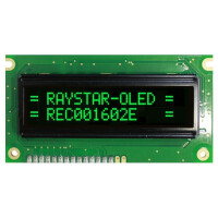 REC001602EGPP5N00100 RAYSTAR OPTRONICS, Afficheur: OLED (REC001602EGPP5N01)