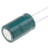 GF 2200U/35V SAMXON, Condensateur: électrolytique (GF2200/35)