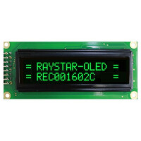 REC001602CGPP5N00100 RAYSTAR OPTRONICS, Display: OLED (REC001602CGPP5N01)