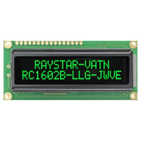 RC1602B-LLG-JWVE RAYSTAR OPTRONICS, Display: LCD