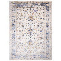 Dywan Nowoczesny G533m White/dark Blue Asthane Biały