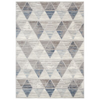 Dywan Nowoczesny E460a Light Gray/dark Blue Asthane Niebieski