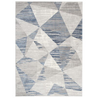 Dywan Nowoczesny E455a Light Gray/dark Blue Asthane Niebieski