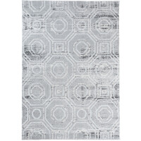 Dywan Nowoczesny Troya V480d Cokme Gray Szary