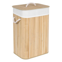 Kosz bambusowy na pranie  80L 1 komora naturalny