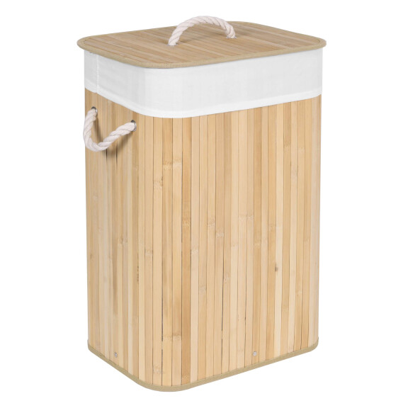 Kosz bambusowy na pranie  80L 1 komora naturalny