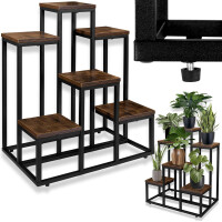 Kwietnik metalowy loft BELGAR RUSTIC stojak na kwiaty