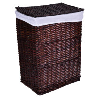 Kosz wiklinowy 40x30x60 cm - 72L - brązowy