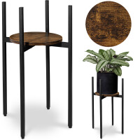 Kwietnik metalowy loftowy czarny TORRE RUSTIC 60 cm