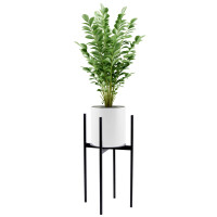 Kwietnik metalowy loftowy czarny TORRE 60 cm