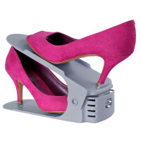 Regulowany organizer uchwyt stojak na buty szary