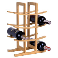 Stojak na wino bambusowy TODGAR naturalny