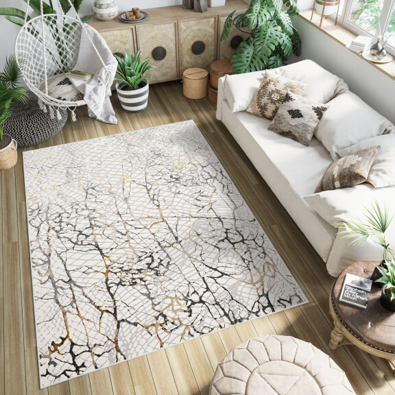 Dywan Do Salonu Mz39B Shrnik Golden Hbf Kremowy