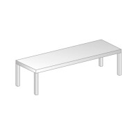 Nástavba na stůl z nerezové oceli, jednoduchá 1130x400x300 mm | DORA METAL, DM-3138