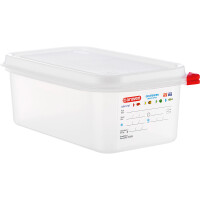 Gastronádoba GN 1/4 100 mm z polypropylénu s víkem | ARAVEN, 164105