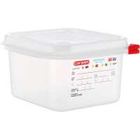 Gastronádoba GN 1/6 100 mm z polypropylénu s víkem | ARAVEN, 166105