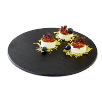 Servírovací tác z melaminu Ø 30 cm | APS, Slate