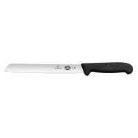 Nůž na chleba, zoubkovaný, černý | VICTORINOX, Fibrox, 5.2533.21